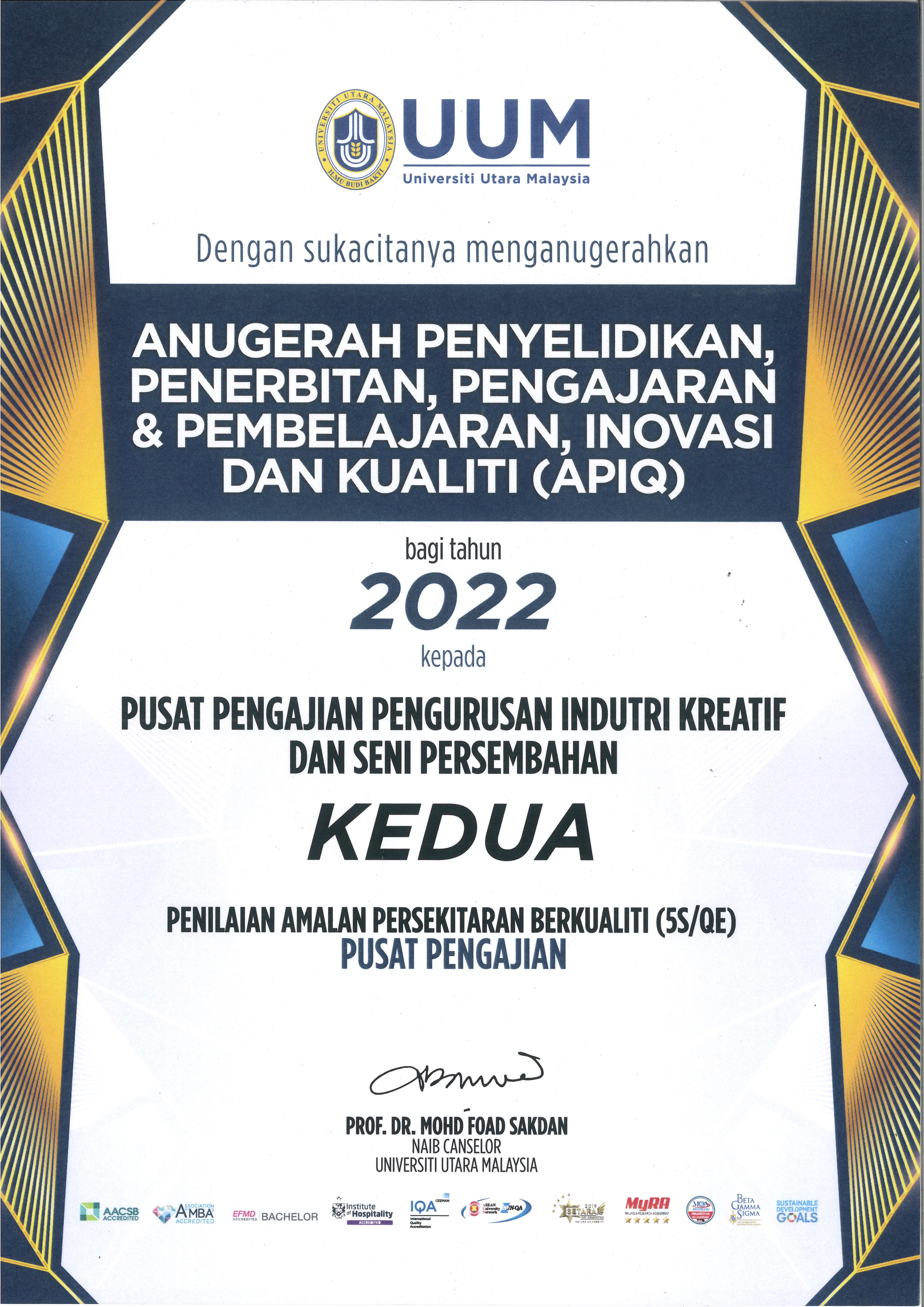 Research, Publication, Teaching & Learning, Innovation and Quality (APIQ) Awards 2022